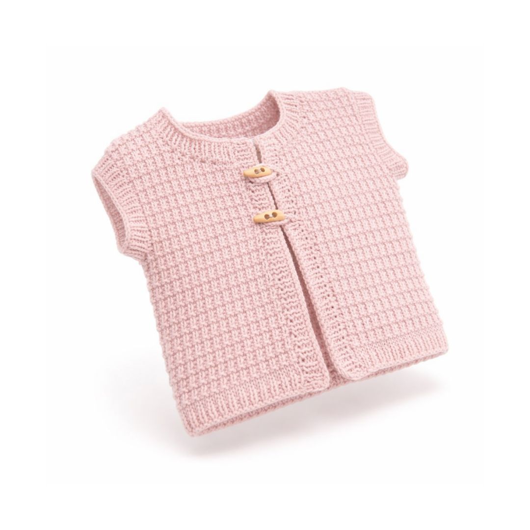 Baby Strickweste aus Bio-Merinowolle – weich, zeitlos & handgemacht