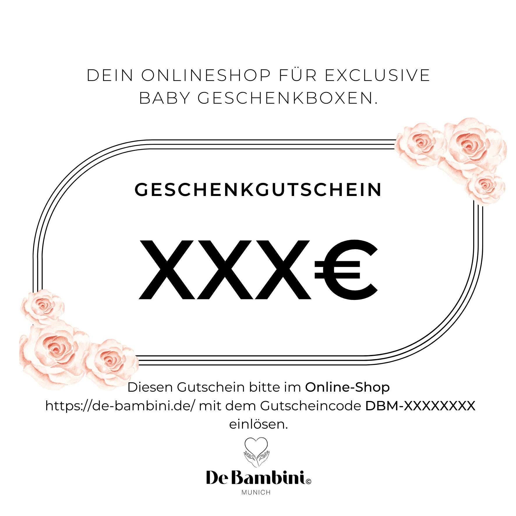 Gutschein von De Bambini Munich – liebevoll schenken mit Herz
