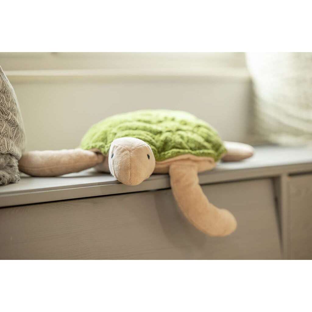 Großes Kuscheltier Schildkröte Tannengrün