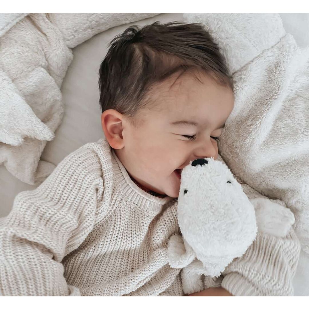Kuscheltier Robbe weiß klein