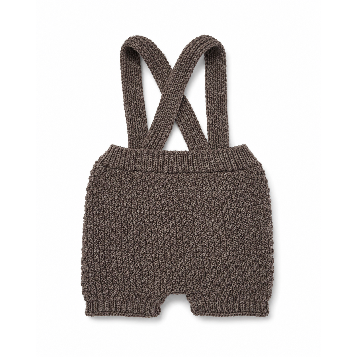 Strick-Hose mit Trägern, handgestrickt aus Bio-Merinowolle