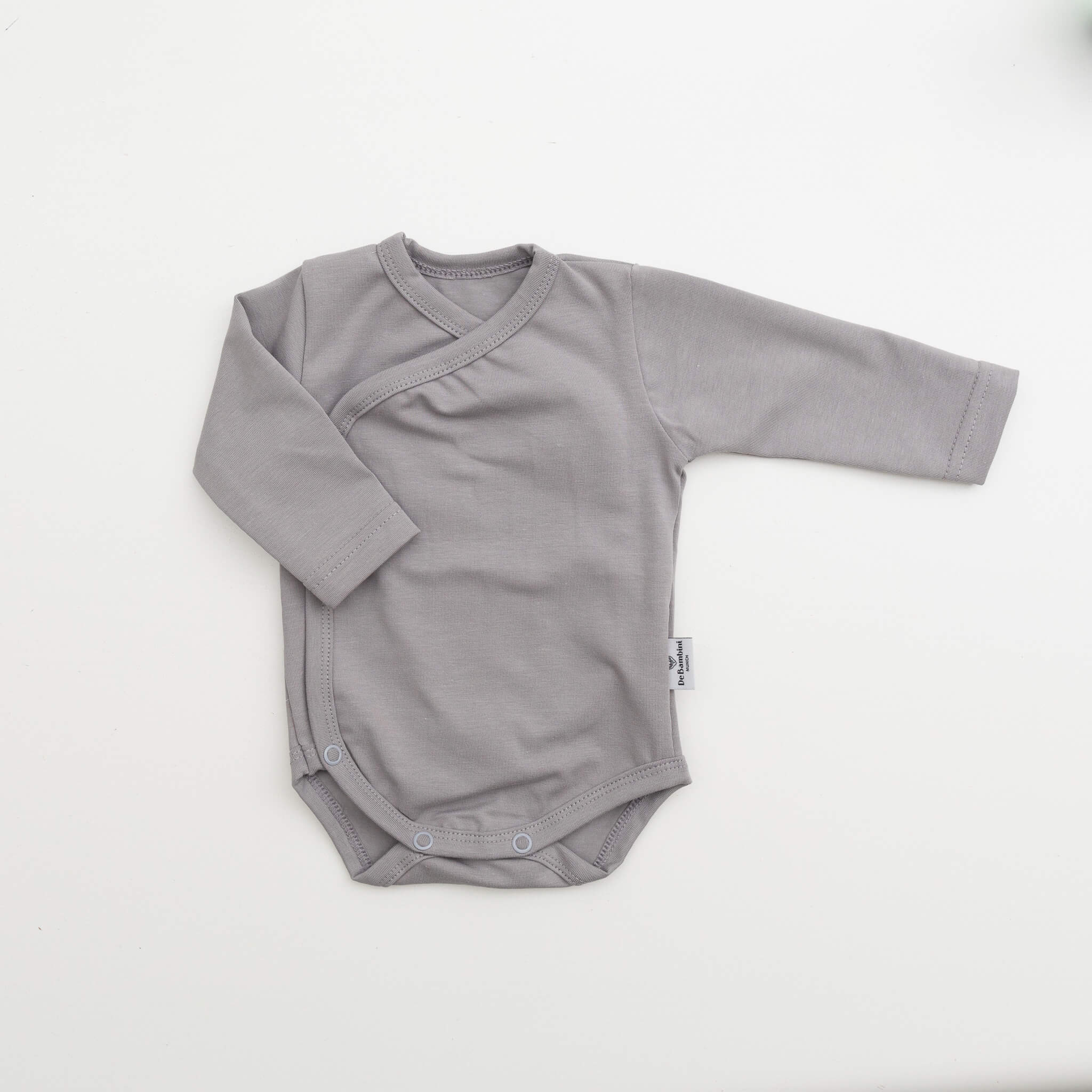 DE BAMBINI Wickelbody Langarm Grau