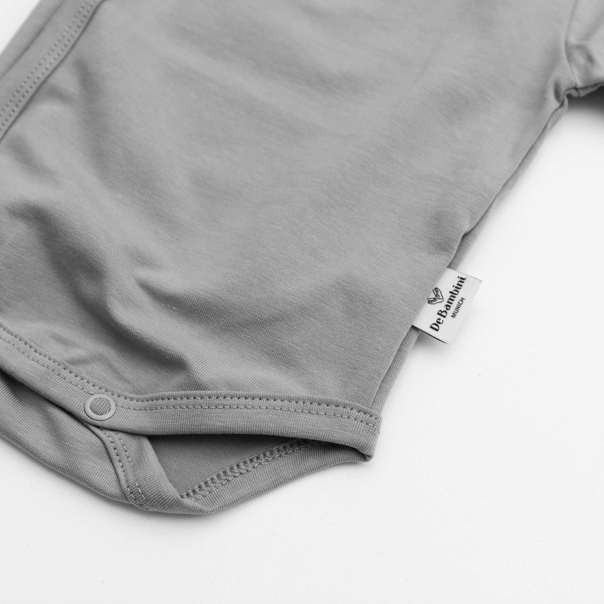 DE BAMBINI Wickelbody Langarm Grau
