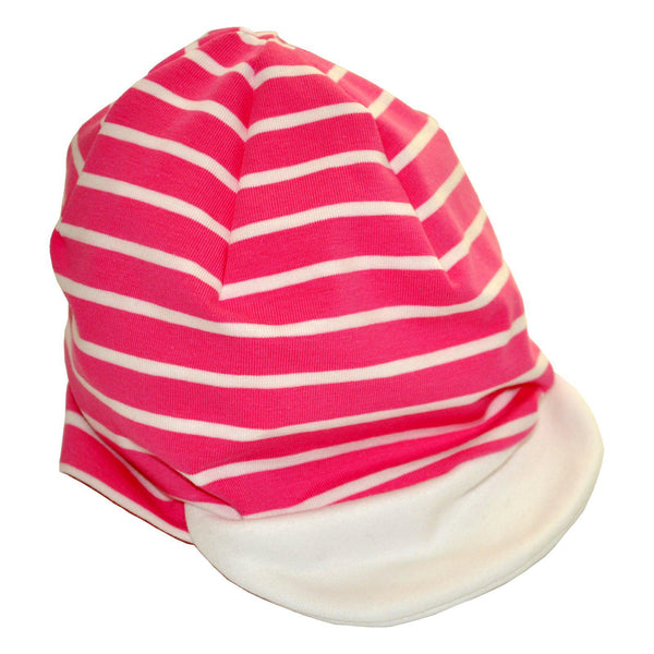 Schildmütze "Streifen" pink/weiß