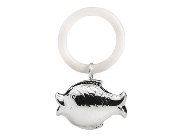 Kinderrassel Fisch aus Silber – 925 Sterling Silber oder versilbert