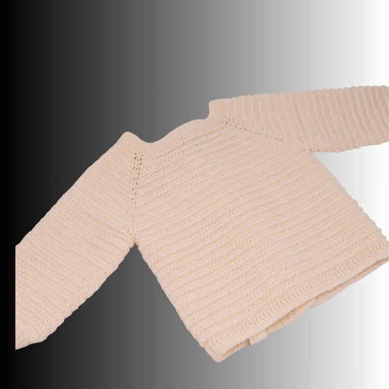 Baby Strickjacke aus Bio-Merinowolle – handgemacht, weich & temperaturausgleichend