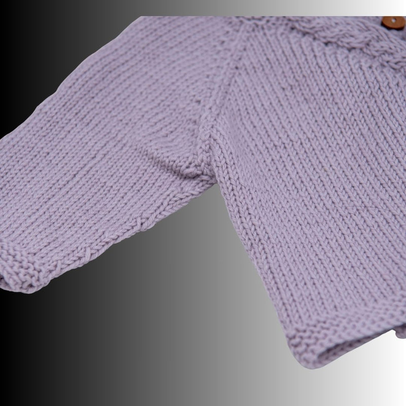 Wickelpullover Baby aus Bio-Merinowolle | Handgestrickt