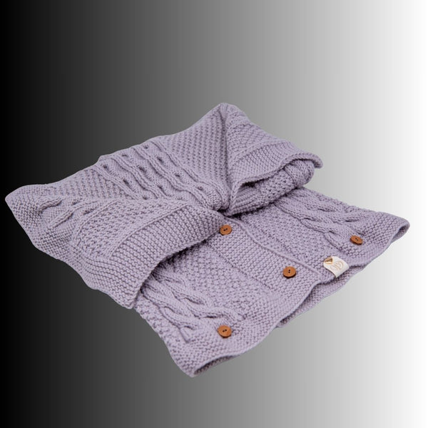 2-in-1 Baby-Schlafsack &amp; Decke aus 100 % Bio-Merinowolle – handgestrickt in luxuriöser Qualität