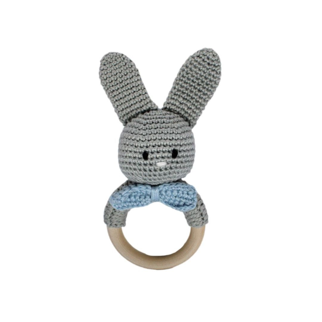 Häkelrassel Hase Junge - Handmade