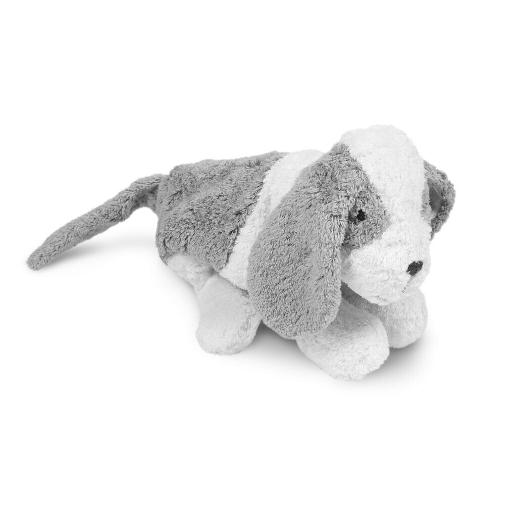 Kleines Kuscheltier Hund grau