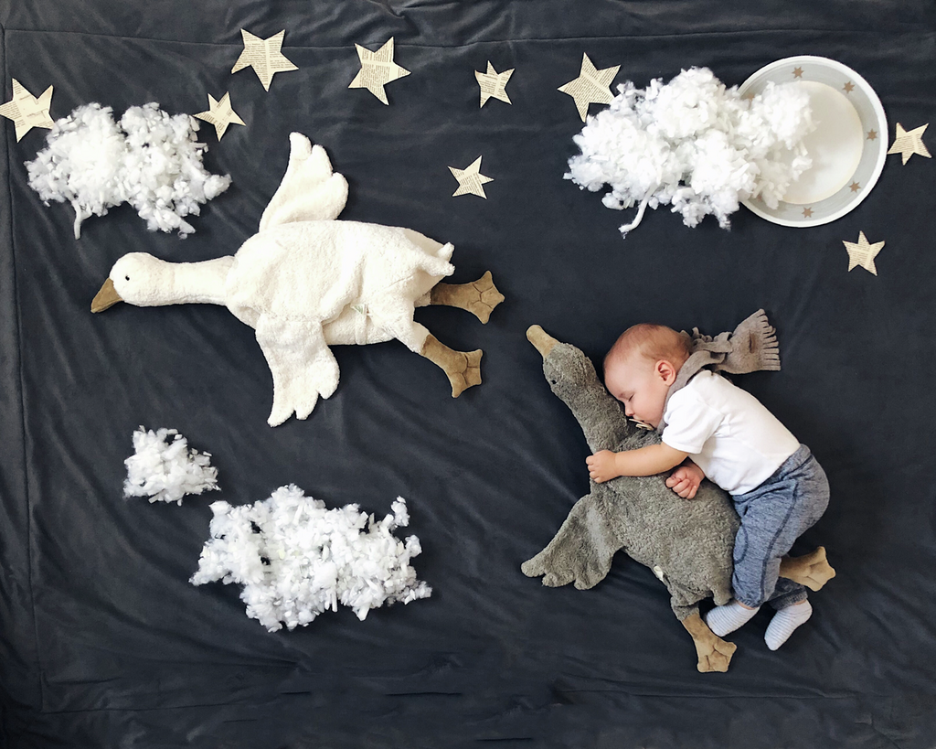 Großes Kuscheltier Gans weiß