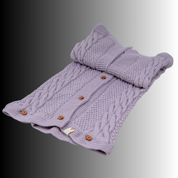 2-in-1 Baby-Schlafsack &amp; Decke aus 100 % Bio-Merinowolle – handgestrickt in luxuriöser Qualität