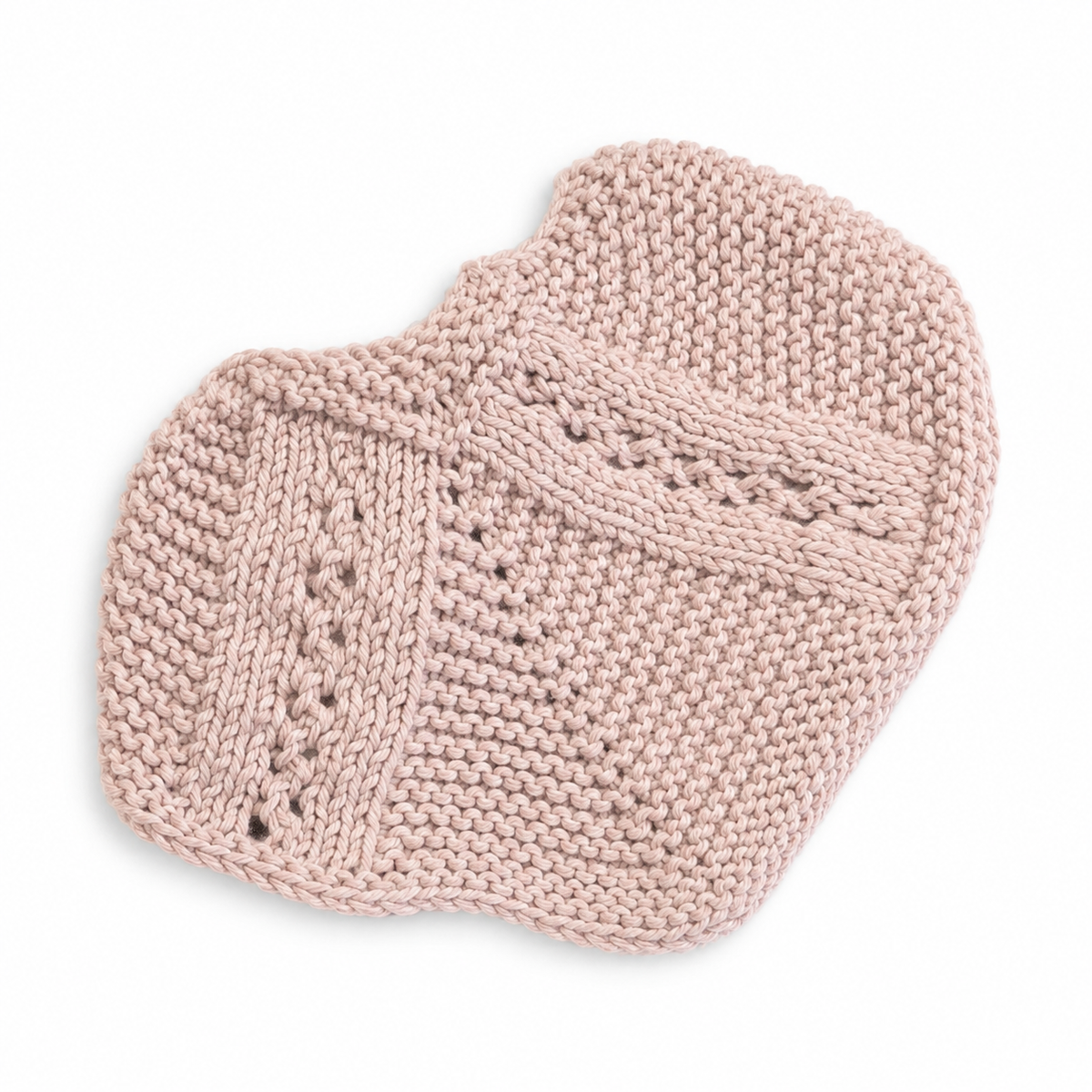 Handgestricktes Babyhalstuch mit Lochmuster