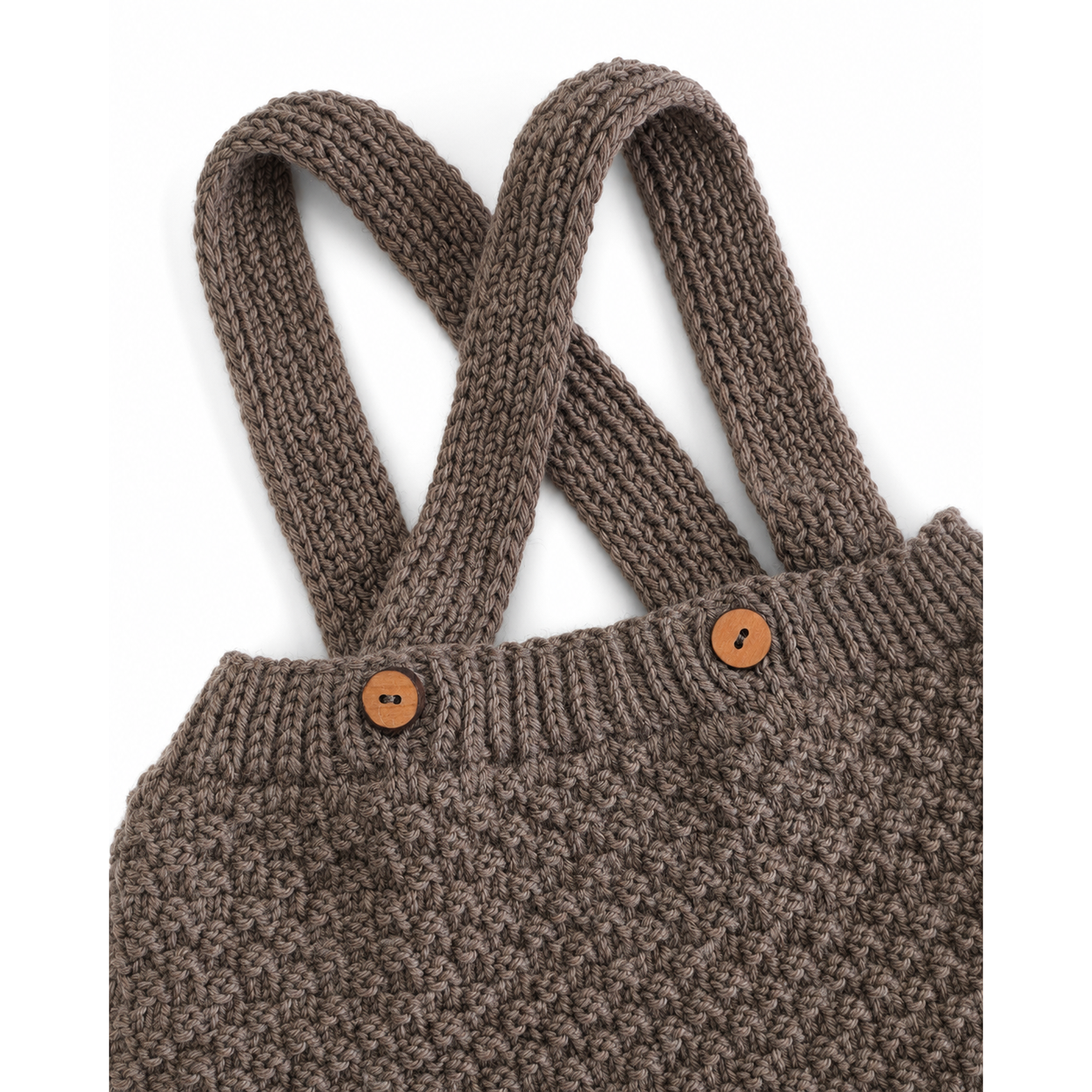 Strick-Hose mit Trägern, handgestrickt aus Bio-Merinowolle