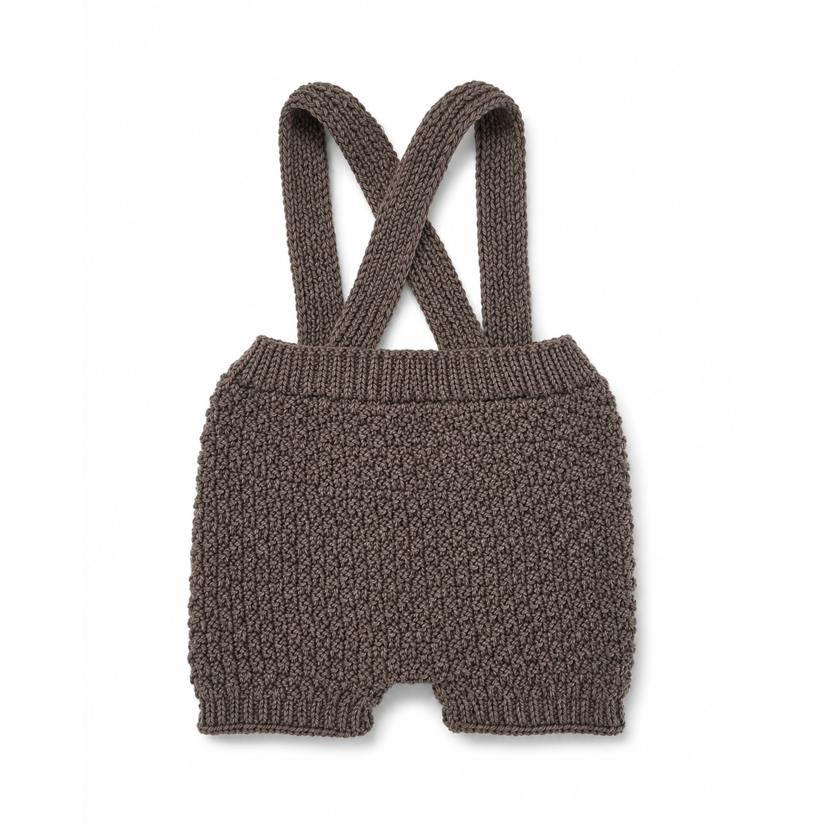 Strick-Hose mit Trägern, handgestrickt aus Bio-Merinowolle