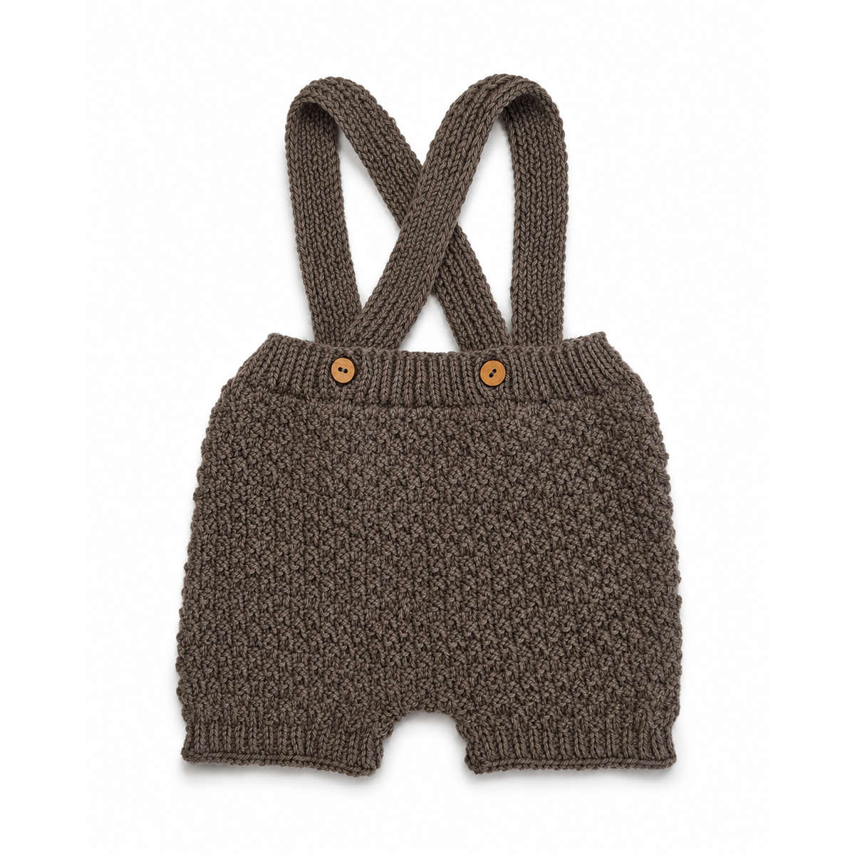 Strick-Hose mit Trägern, handgestrickt aus Bio-Merinowolle