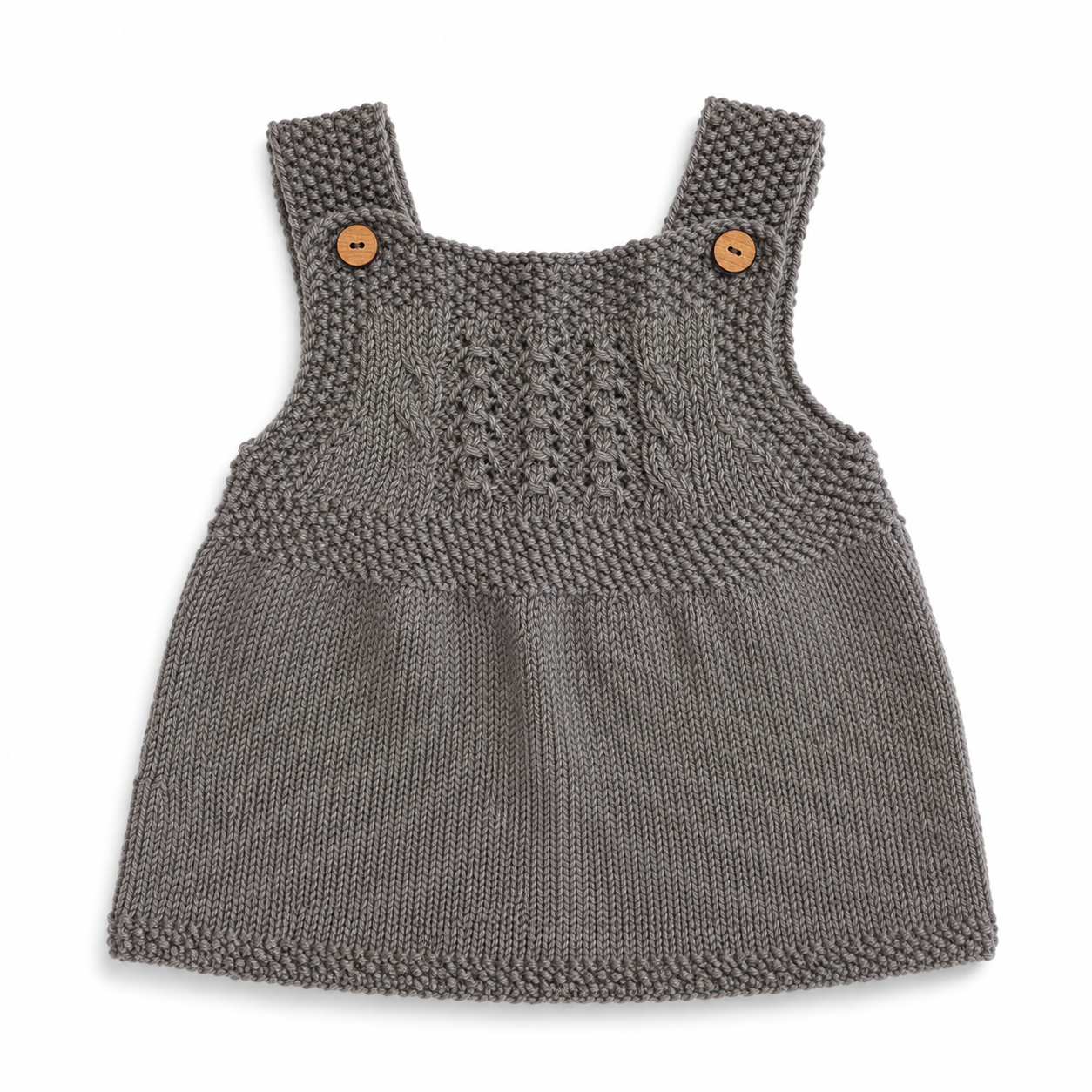 Dirndl-Komplettset – Trägerkleid mit Schürze, handgestrickt