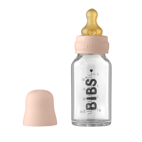 BIBS Baby Glasflasche komplettes Set