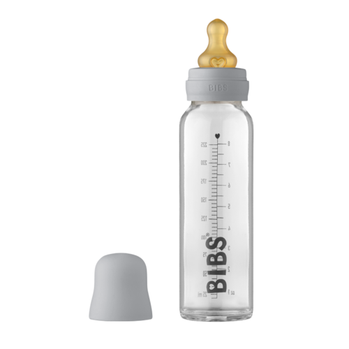 BIBS Baby Glasflasche komplettes Set