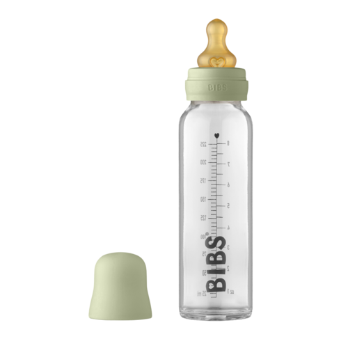 BIBS Baby Glasflasche komplettes Set