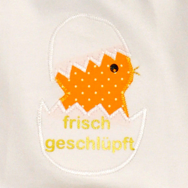 Langarm-Body "frisch geschlüpft"